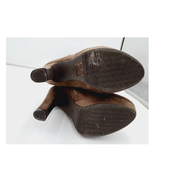 Dream Pairs Taupe Thigh High chunky platform high heel boots 6 - Picture 8 of 8